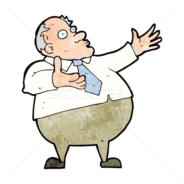 cartoon exasperated middle aged man Stock photo © lineartestpilot
