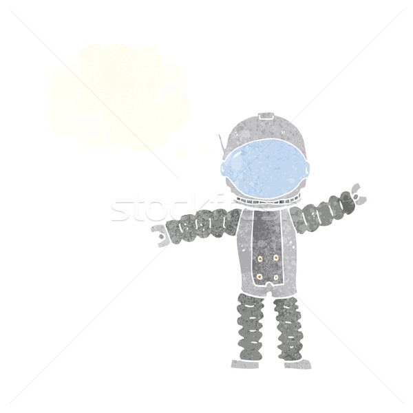 cartoon astronaut with thought bubble Stock photo © lineartestpilot