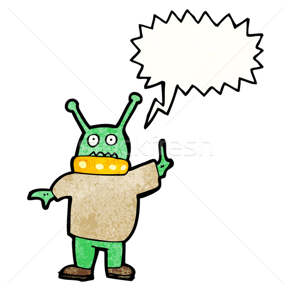 cartoon alien spaceman Stock photo © lineartestpilot