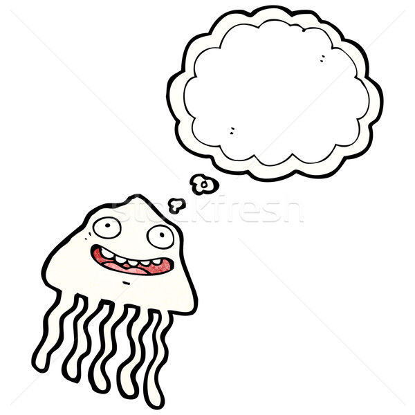 Cartoon медуз счастливым ретро рисунок Идея Сток-фото © lineartestpilot