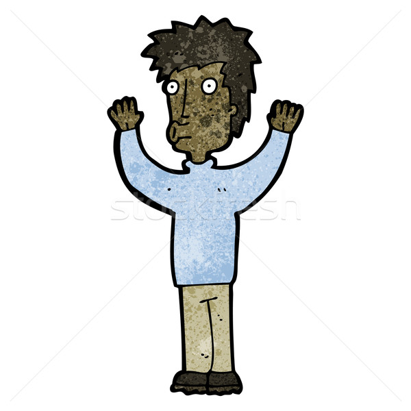 cartoon man surrendering Stock photo © lineartestpilot