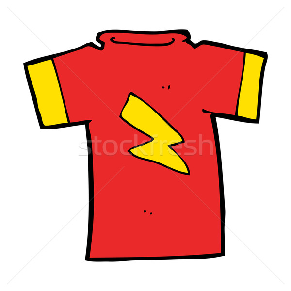 cartoon t shirt with lightning bolt Stock photo © lineartestpilot