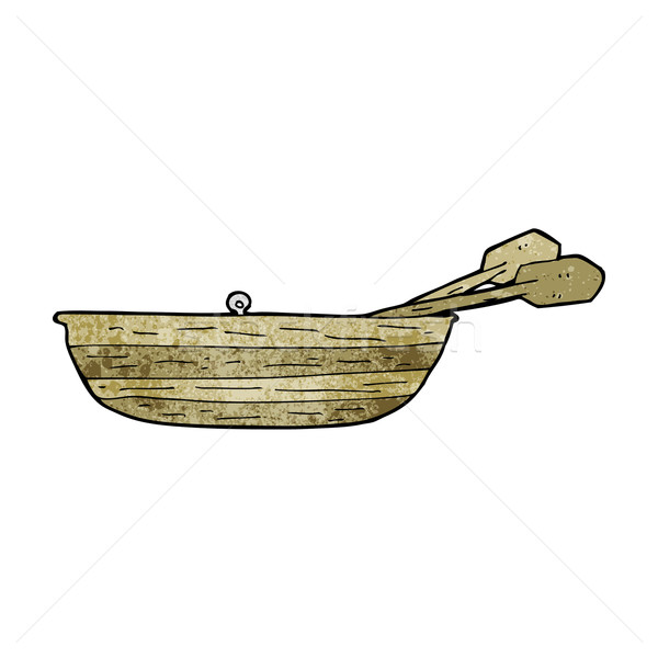 Cartoon canottaggio barca design arte retro Foto d'archivio © lineartestpilot