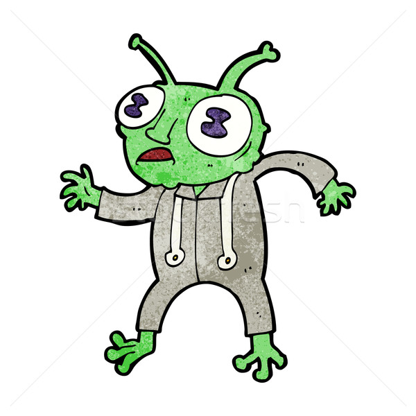 cartoon alien spaceman Stock photo © lineartestpilot