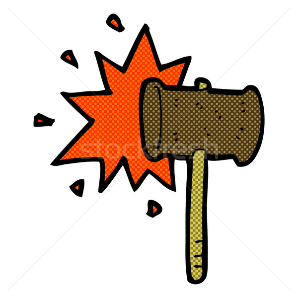 comic cartoon banging gavel Stock photo © lineartestpilot