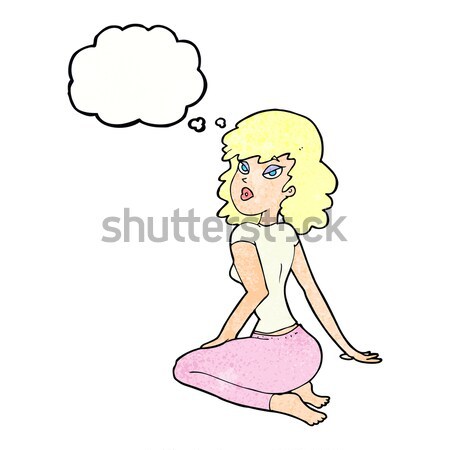 comic cartoon pretty woman Stock photo © lineartestpilot