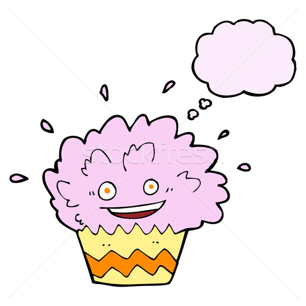 cartoon exploding cupcake with thought bubble Stock photo © lineartestpilot