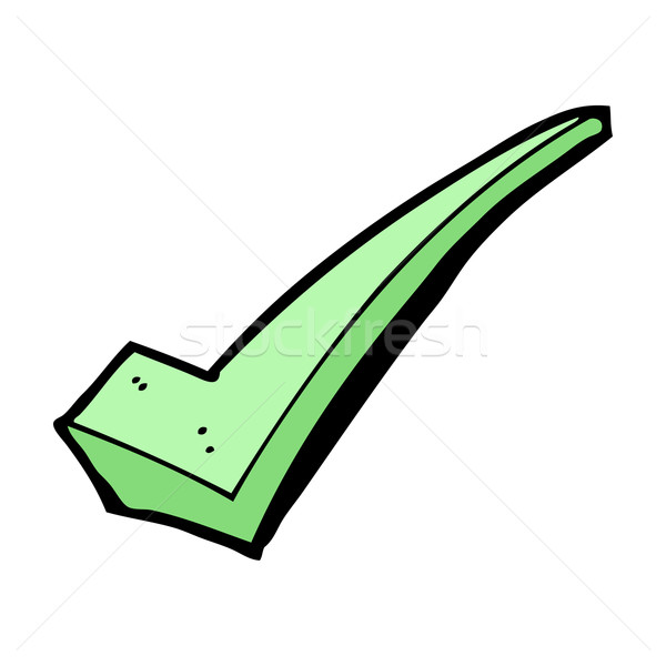 cartoon positive tick symbol Stock photo © lineartestpilot