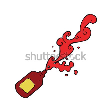 Stock photo: cartoon squirting blood bottle