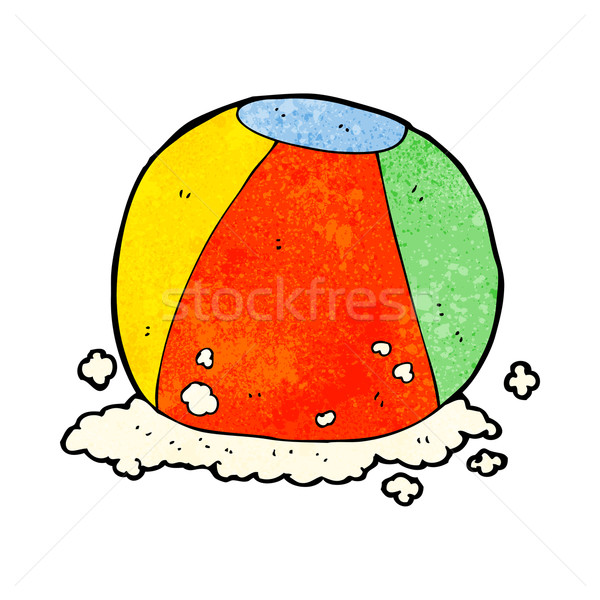 Karikatur Beachball Strand Hand Design Ball Stock foto © lineartestpilot