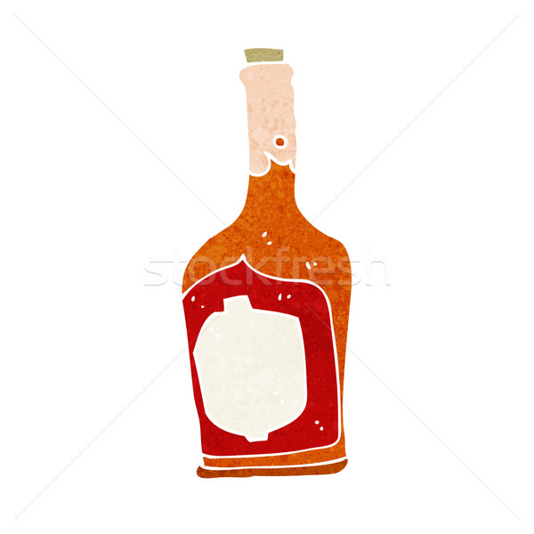 cartoon bottle of rum Stock photo © lineartestpilot