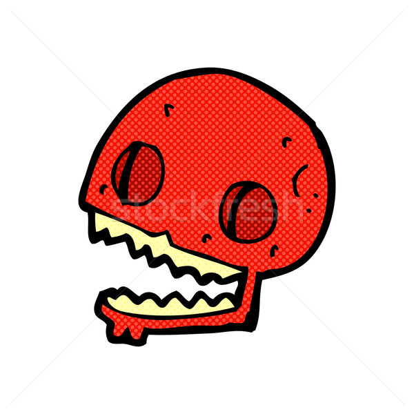 comic cartoon spooky skull Stock photo © lineartestpilot