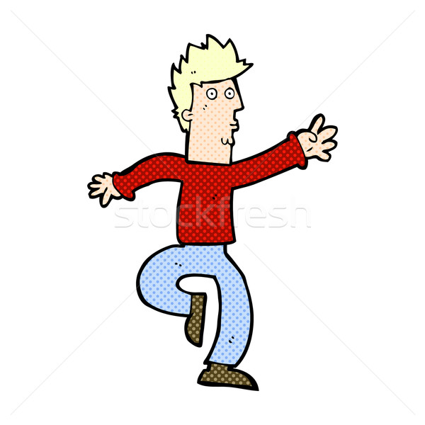 комического Cartoon срочный человека ретро Сток-фото © lineartestpilot
