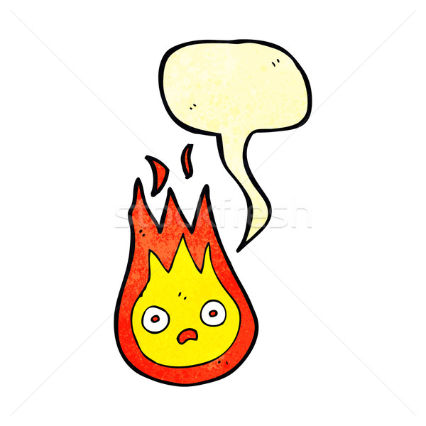 Cartoon amichevole palla di fuoco fumetto mano design Foto d'archivio © lineartestpilot
