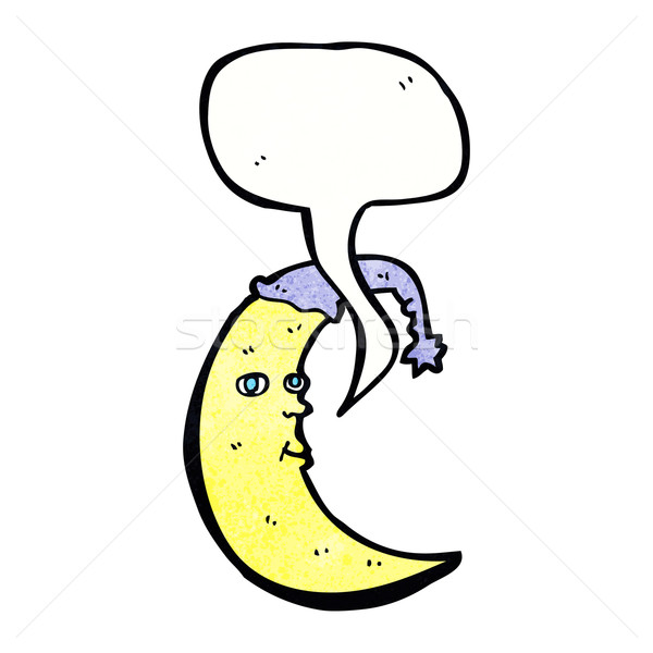 Assonnato luna cartoon fumetto mano design Foto d'archivio © lineartestpilot