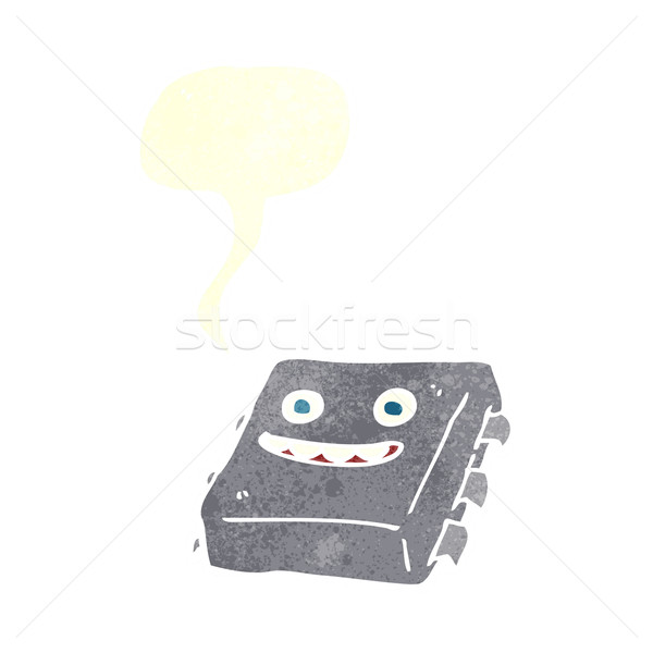 cartoon computer chip with speech bubble Stock photo © lineartestpilot