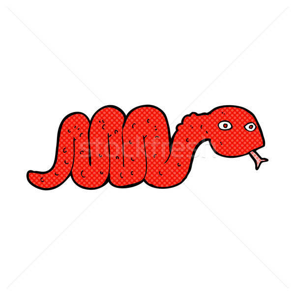 смешные комического Cartoon змеи ретро Сток-фото © lineartestpilot