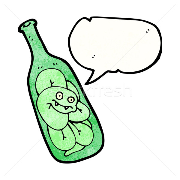 Cartoon змеи ловушке бутылку ретро рисунок Сток-фото © lineartestpilot