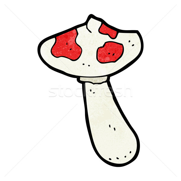 Cartoon champignon vénéneux design art rétro drôle Photo stock © lineartestpilot