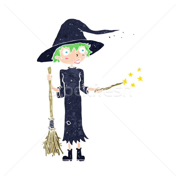 cartoon witch casting spell Stock photo © lineartestpilot