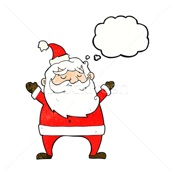jolly santa cartoon with thought bubble Stock photo © lineartestpilot