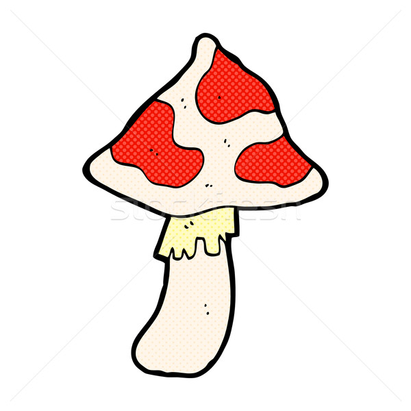 Dessinées cartoon champignon vénéneux rétro style Photo stock © lineartestpilot