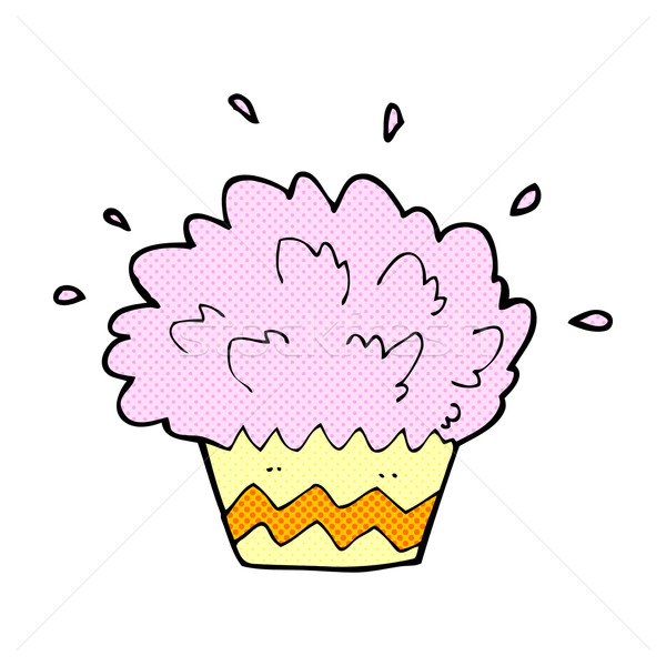 comic cartoon exploding cupcake Stock photo © lineartestpilot
