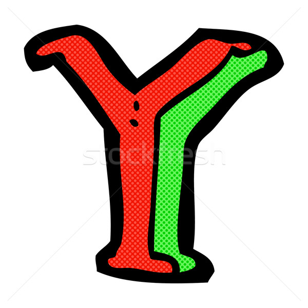 Stock photo: comic cartoon letter Y