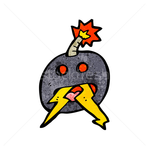 Nebun desen animat bombă artă fulger retro Imagine de stoc © lineartestpilot