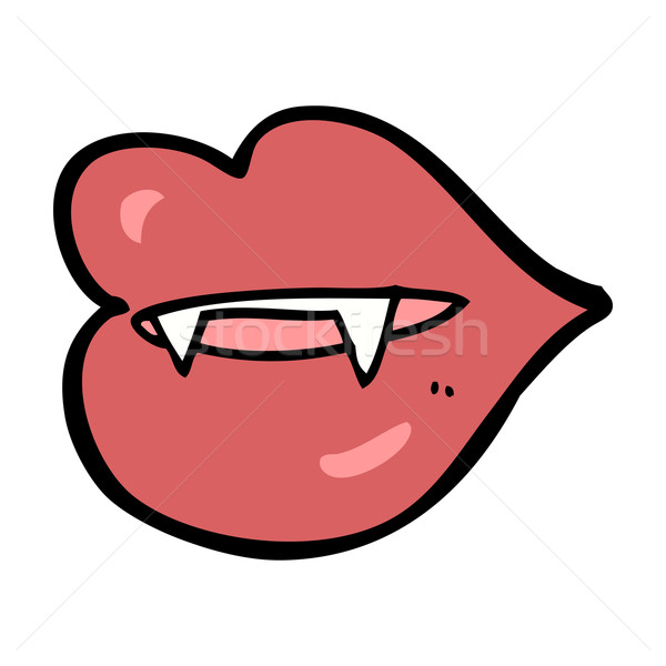 Cartoon vampier hand ontwerp mond lippen Stockfoto © lineartestpilot