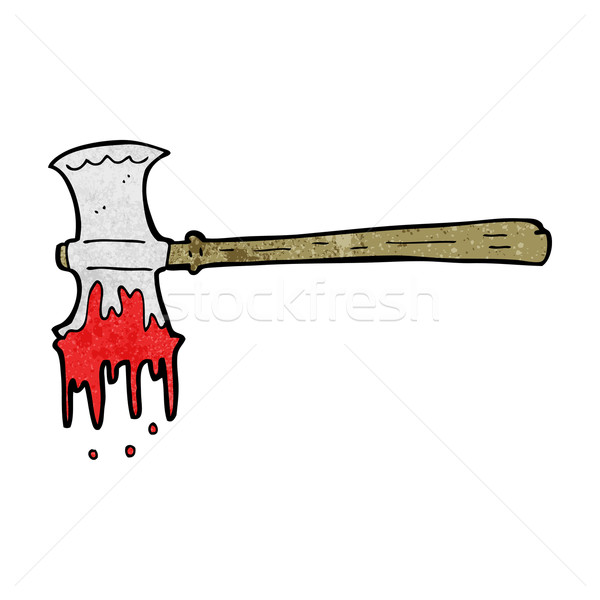 cartoon bloody axe Stock photo © lineartestpilot