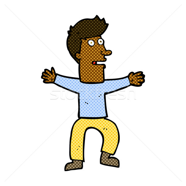 comic cartoon startled man Stock photo © lineartestpilot