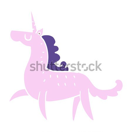 cartoon prancing horse with thought bubble Stock photo © lineartestpilot