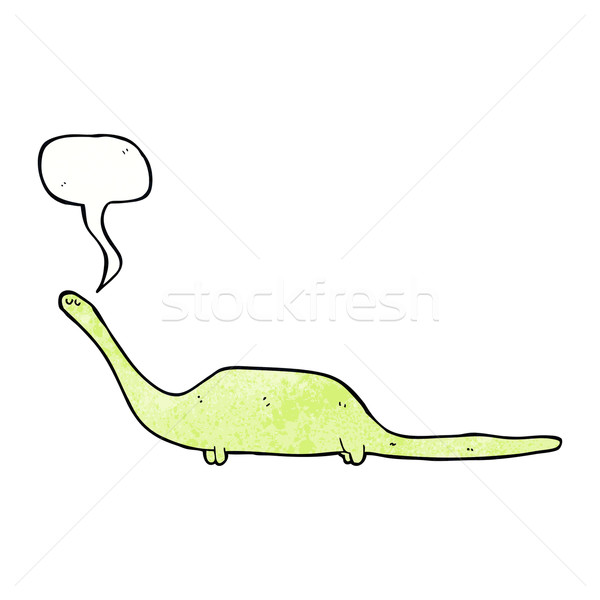 Cartoon динозавр речи пузырь стороны дизайна искусства Сток-фото © lineartestpilot