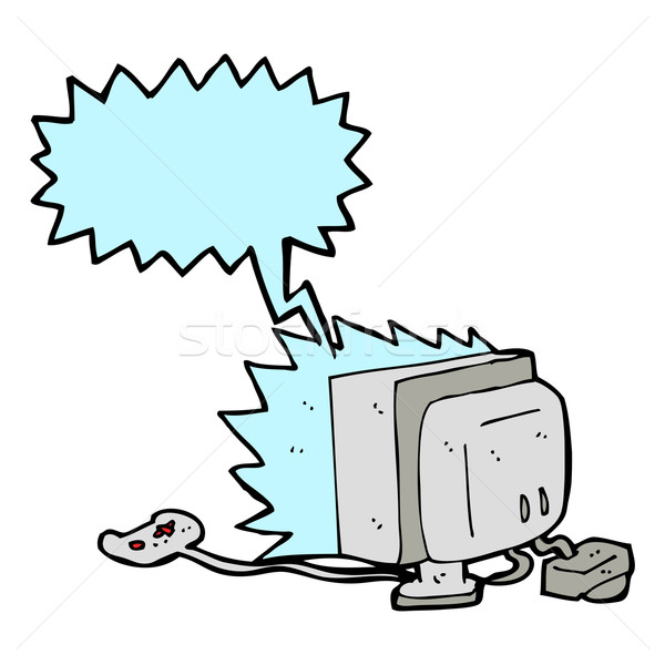 Cartoon gra komputerowa dymka komputera strony projektu Zdjęcia stock © lineartestpilot
