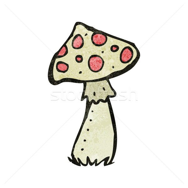 Cartoon arte retro disegno funghi cute Foto d'archivio © lineartestpilot