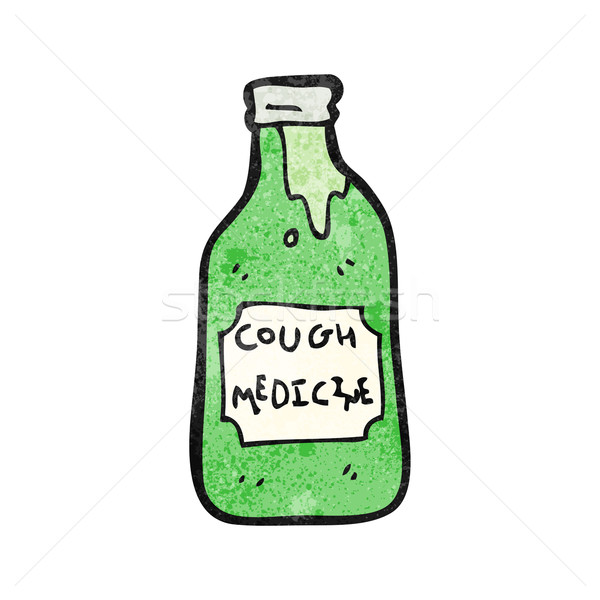 Desen animat tuse medicină artă sticlă retro Imagine de stoc © lineartestpilot