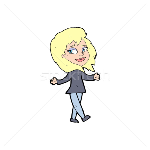 stress free woman cartoon Stock photo © lineartestpilot