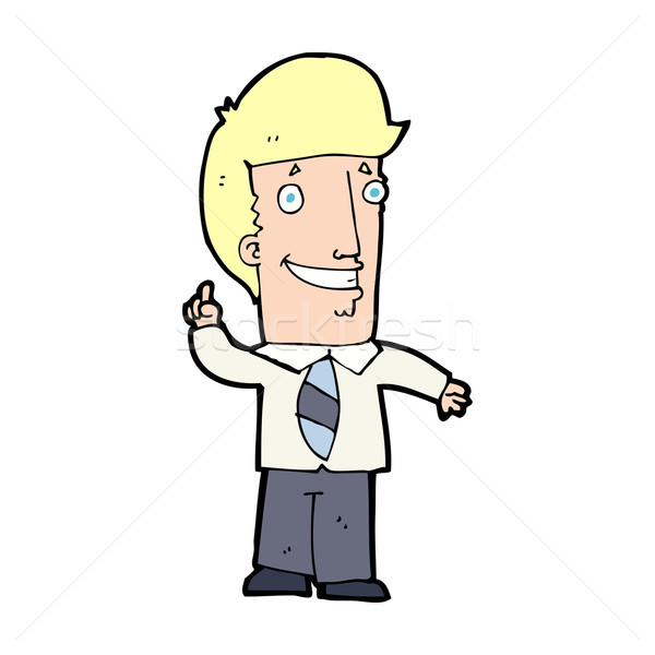 cartoon office man with idea Stock photo © lineartestpilot