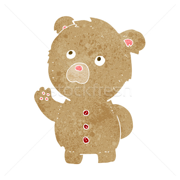 Cartoon teddybeer ontwerp kunst retro Stockfoto © lineartestpilot