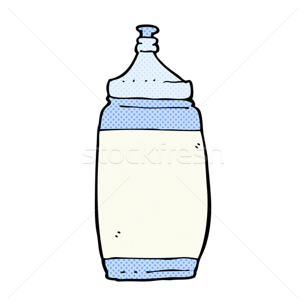 Dessinées cartoon une bouteille d'eau rétro style [[stock_photo]] © lineartestpilot
