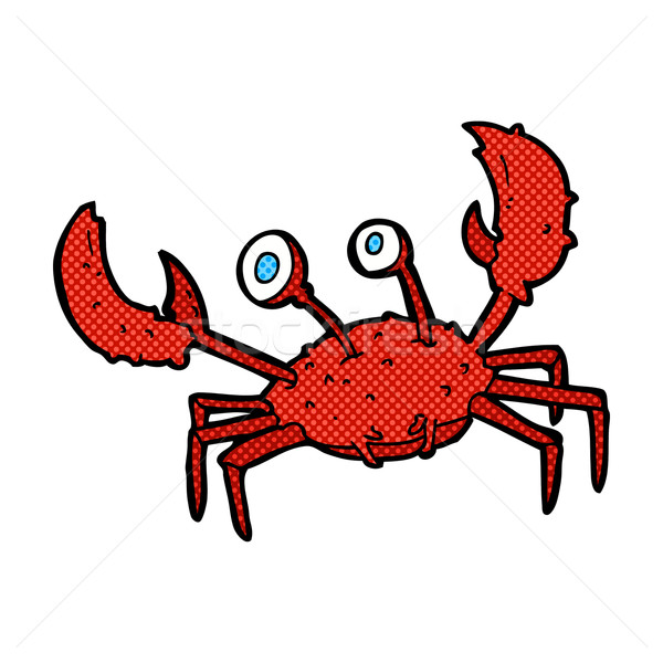 Komische cartoon krab retro stijl Stockfoto © lineartestpilot