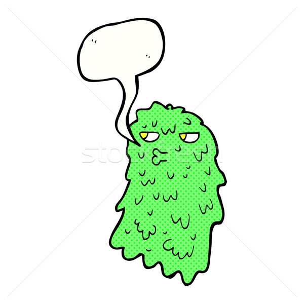 cartoon gross ghost with speech bubble Stock photo © lineartestpilot