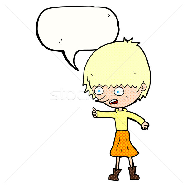 cartoon woman stressing out with speech bubble Stock photo © lineartestpilot