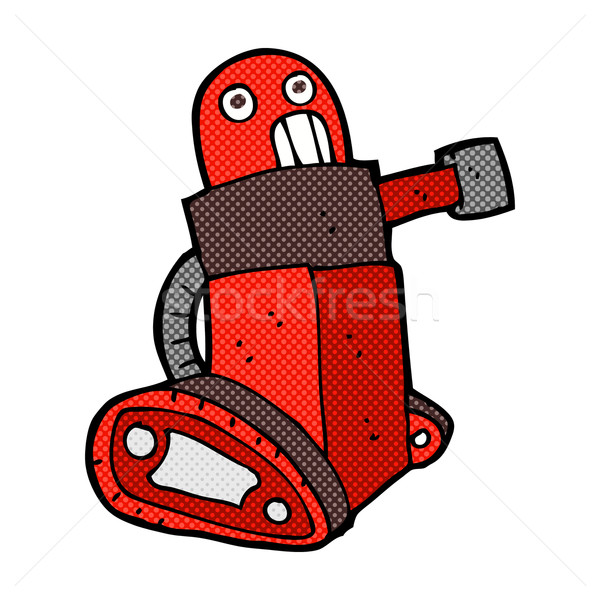 Fumetto cartoon serbatoio robot retro Foto d'archivio © lineartestpilot