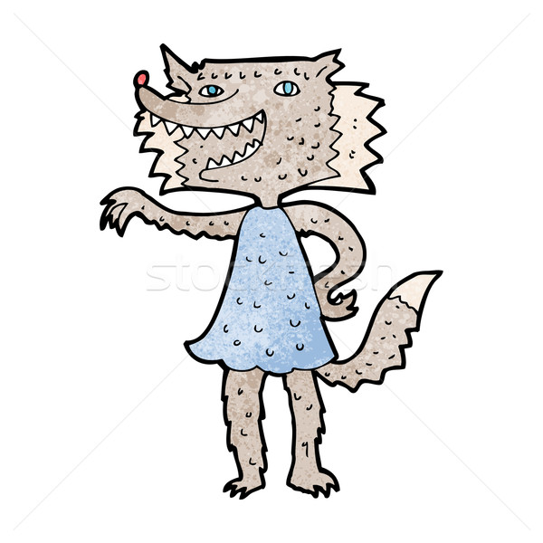 Cartoon loup fille femme design art [[stock_photo]] © lineartestpilot