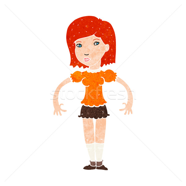 cartoon woman looking sideways Stock photo © lineartestpilot