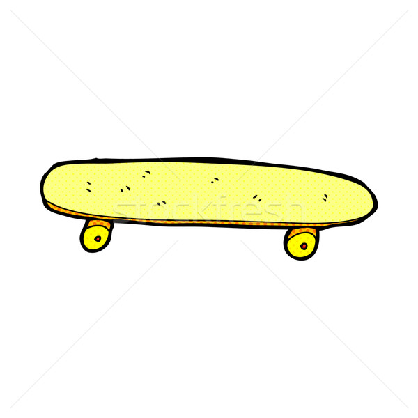 Komische cartoon skateboard retro stijl Stockfoto © lineartestpilot