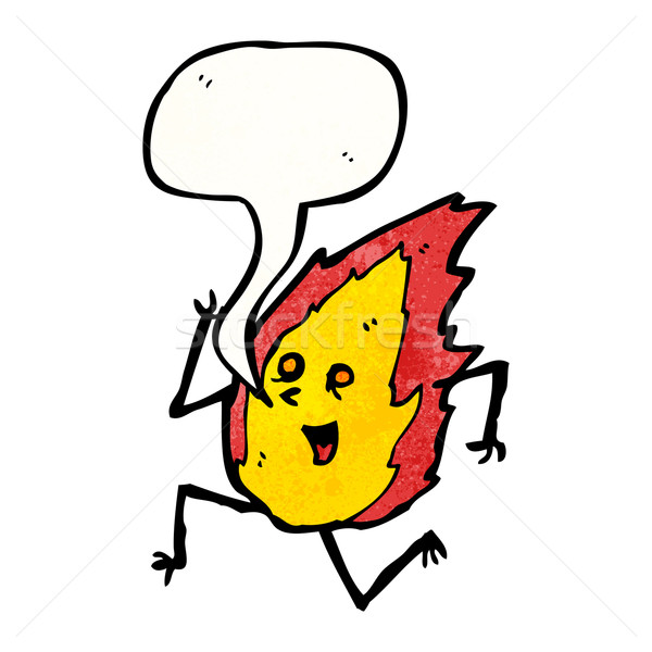running flame cartoon character Stock photo © lineartestpilot