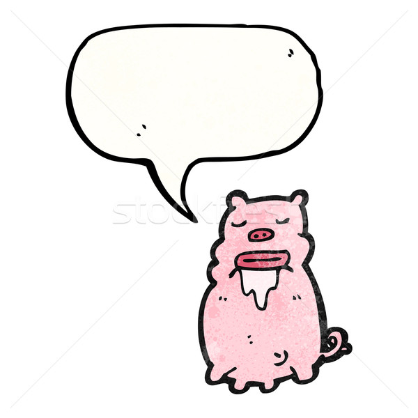 gross pig cartoon Stock photo © lineartestpilot